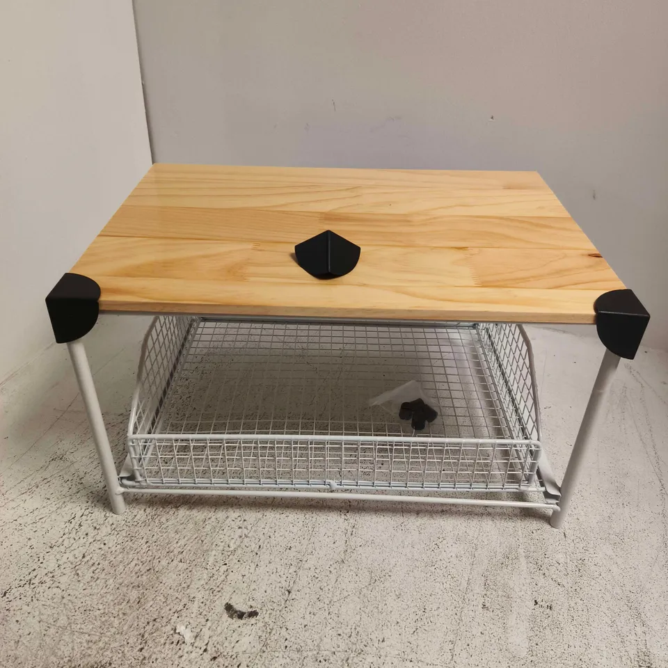 WOOD TOP STORAGE RACK