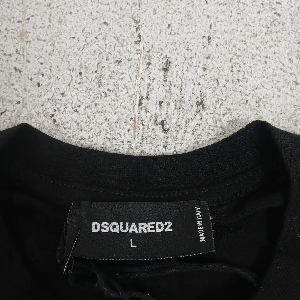 DSQUARED2 BLACK T‑SHIRT – UK L – MADE IN ITALY