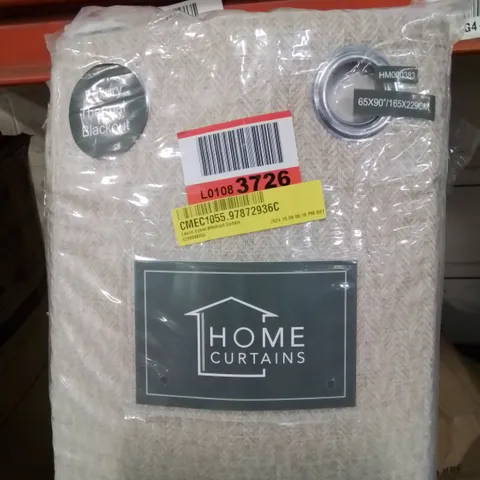 BAGGED LAURIS EYELET BLACKOUT CURTAINS 165X229CM