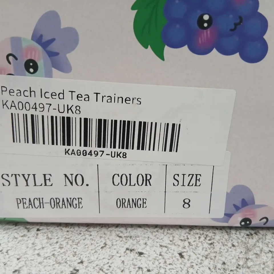KOI PEACH ICED TEA TRAINERS – ORANGE, UK 8