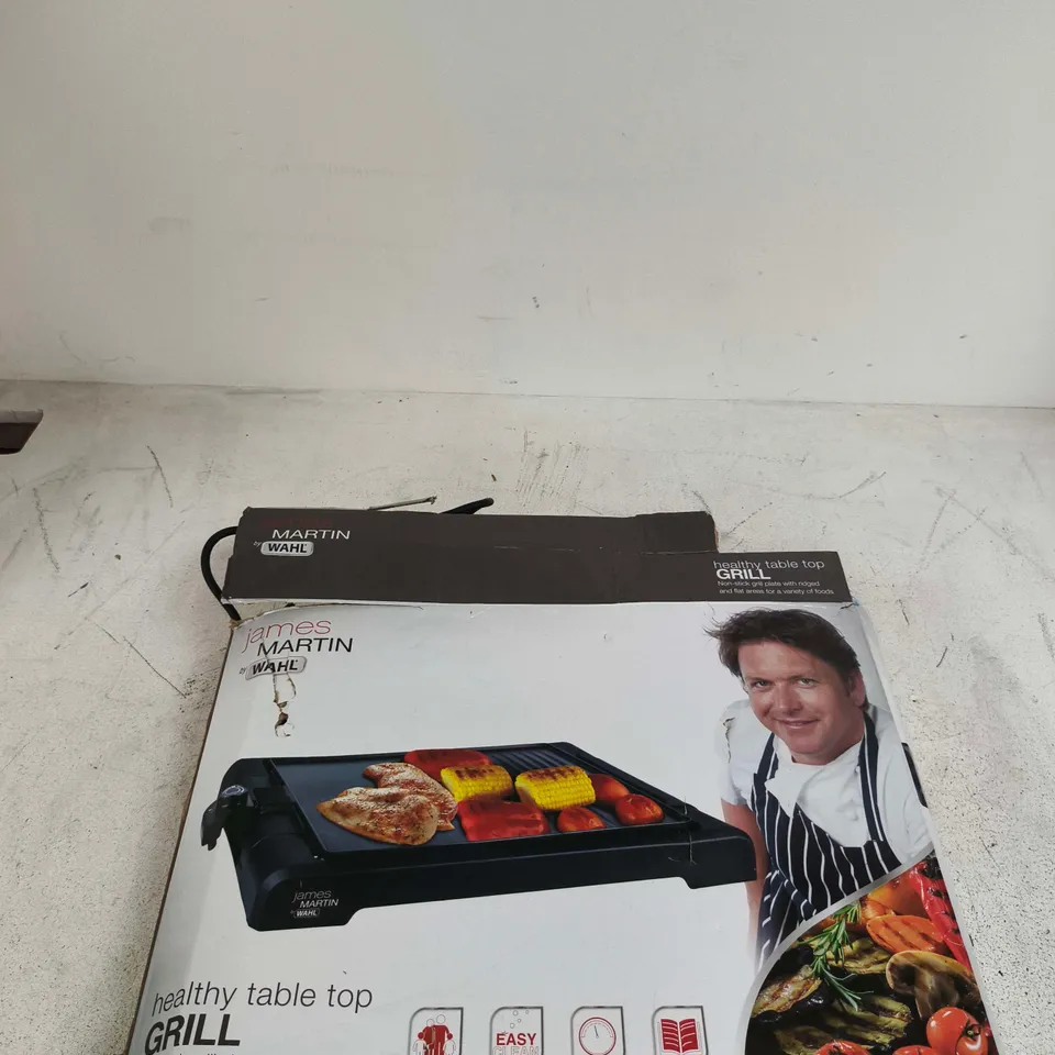 JAMES MARTIN BY WAHL HEALTHY TABLE TOP GRILL – BOXED KITCHEN APPLIANCE