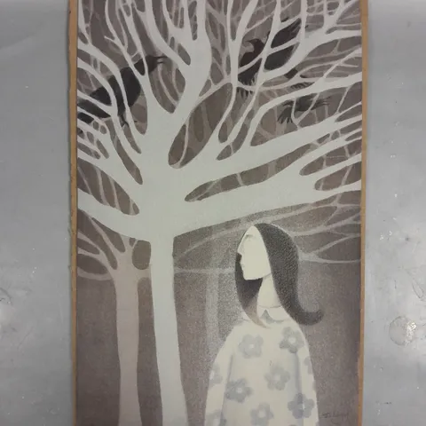 SIGNED JUDITH LOGAN THE WOOD FOR THE TREES PENCIL DRAWING