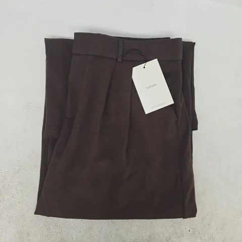 STRADIVARIUS SOFT PANTS IN CHOCOLATE SIZE UK 14