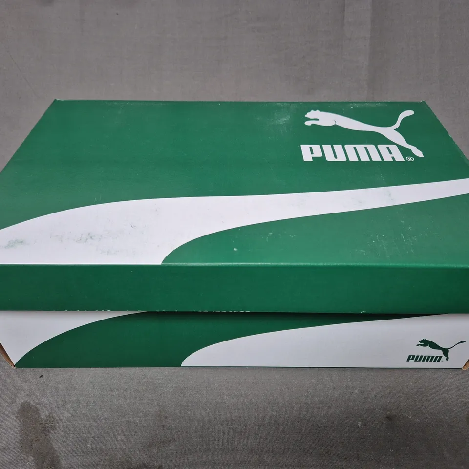 BRAND NEW BOXED PAIR OF PUMA OSLO VULC SHOES IN BLACK/WHITE UK SIZE 13