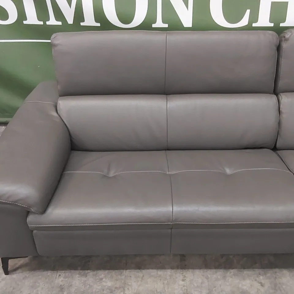 QUALITY DESIGNER ITALIAN MADE MARTINE LARGE 4 SEATER LEATHER SOFA