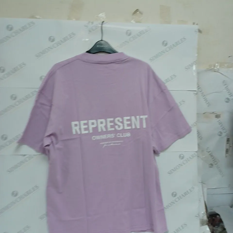 REPRESENT OWNERS CLUB T-SHIRT PASTEL LILAC LARGE 