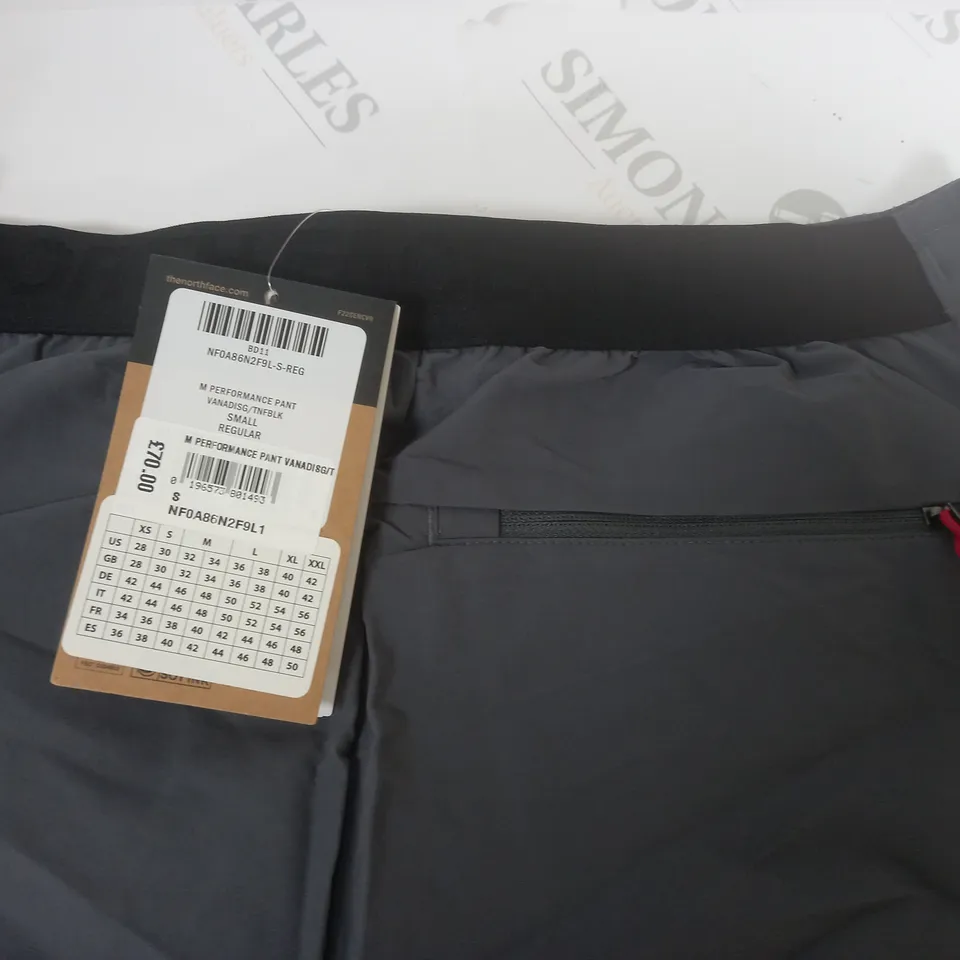 NORTH FACE PERFORMANCE PANTS IN GREY - SMALL REG