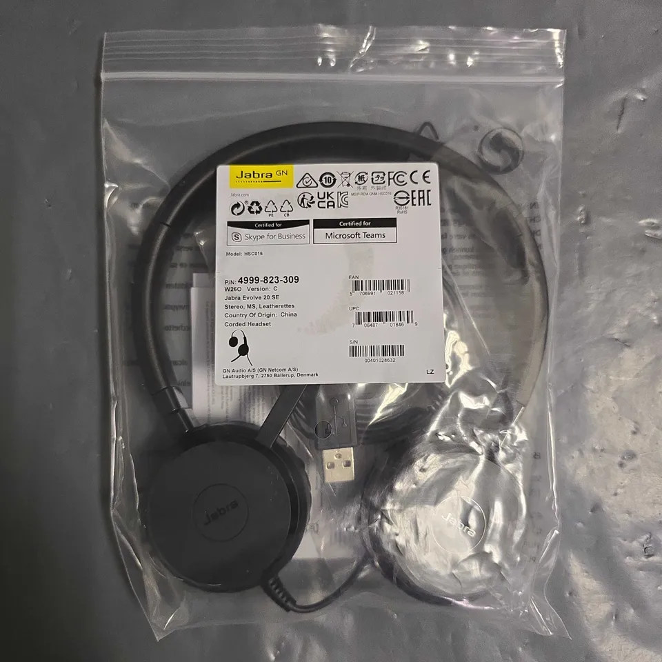 JABRA EVOLVE 20 SE HEADSET