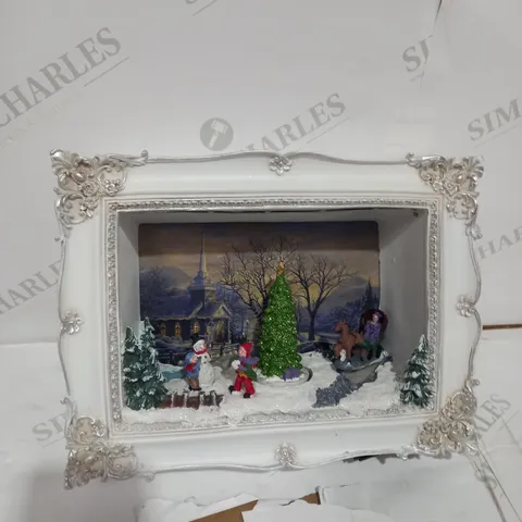 OUTLET MR CHRISTMAS THOMAS KINKADE FRAMED ANIMATED SCENE