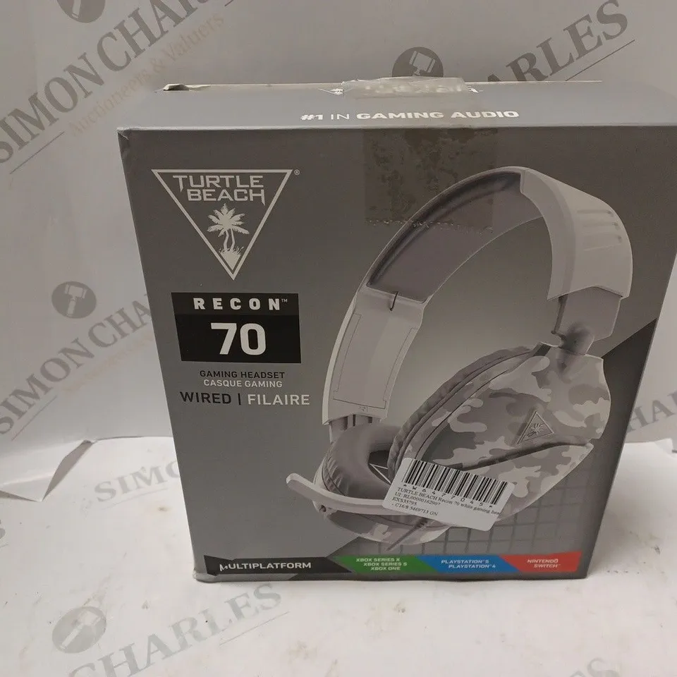 BOXED TURTLE BEACH RECON 70 MULTIPLATFORM HEADSET - WHITE CAMO