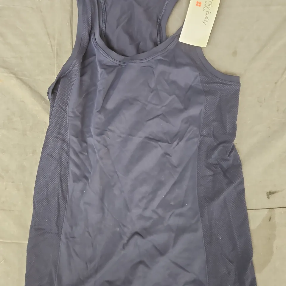 SWEATY BETTY ATHLETE SEAMLESS WORKOUT TANK TOP IN NAVY SIZE SMALL