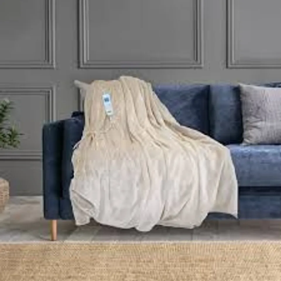 BOXED NEO 160W HEATHER THROW BLANKET - GREY // SIZE: 160 X 130cm (1 BOX)