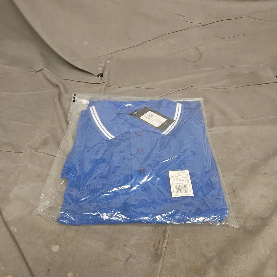 BIGDUDE BLUE POLO SHIRT 5XL BAGGED WITH TAGS
