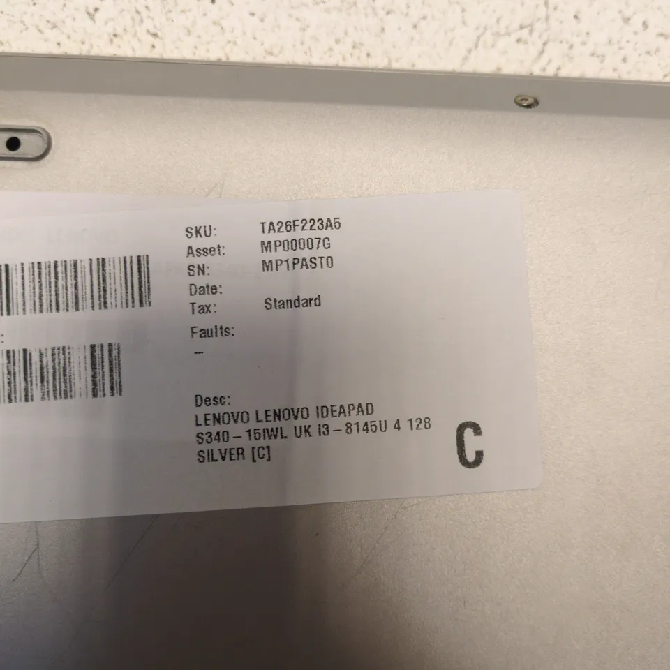 LENOVO IDEAPAD S340-15IWL LAPTOP – SILVER (I3-8145U, 4GB RAM, 128GB SSD)