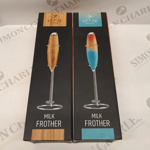 FOUR BRAND NEW BOXED ASSORTED ZULAY MILK FROTHERS