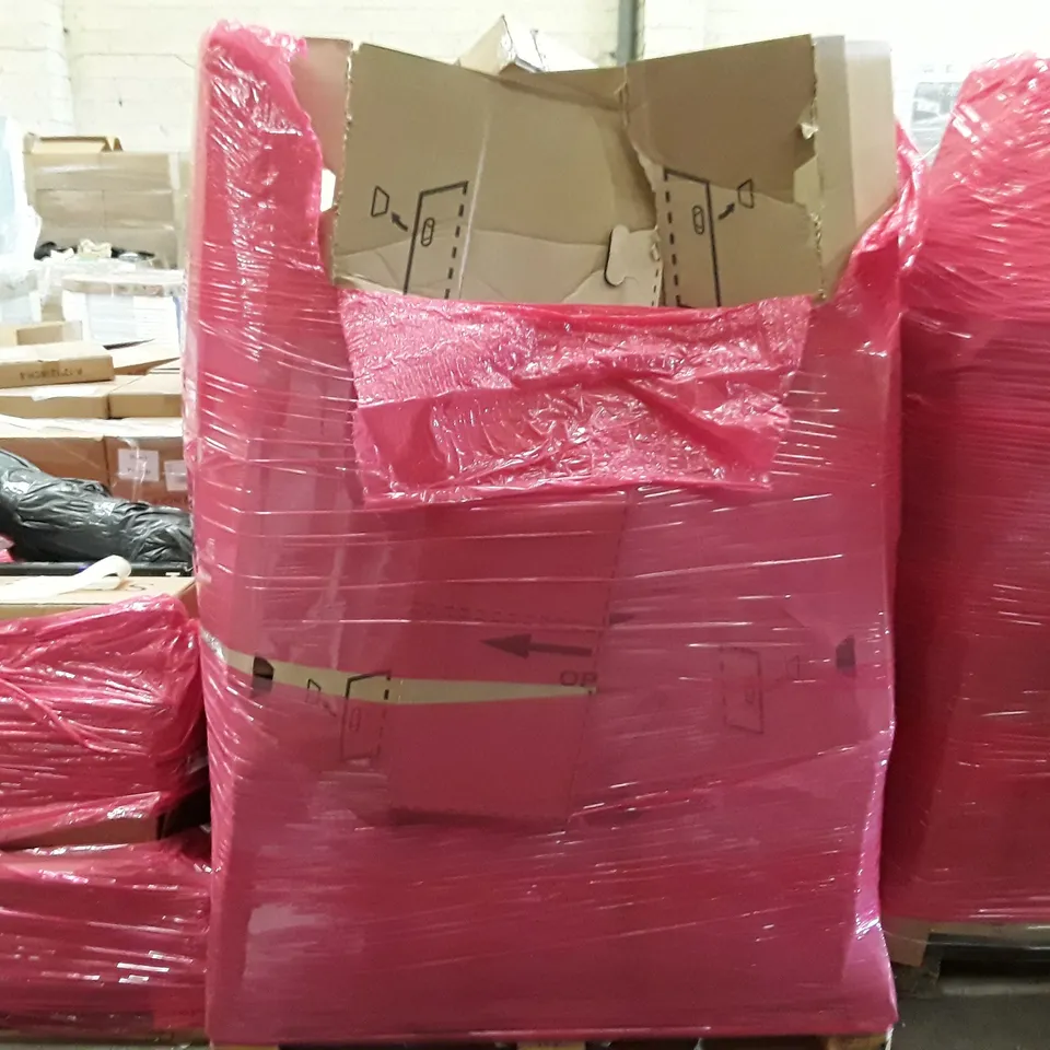 PALLET TO CONTAIN AN ASSORTMENT OF HOUSEHOLD ITEMS TO INCLUDE BLADELESS PURIFIER AND HEATER, ADVENT CALENDARS, ADJUSTABLE SQUARE FURNITURE LEGS AND PULL UP BAR ECT