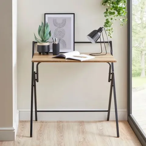 BOXED EVELYN FOLDING DESK OAK EFFECT EVELYN DESK