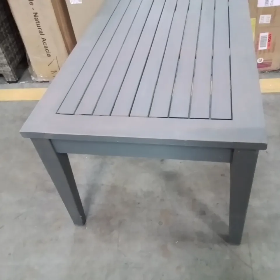 GREY WOODEN OUTDOOR COFFEE TABLE 