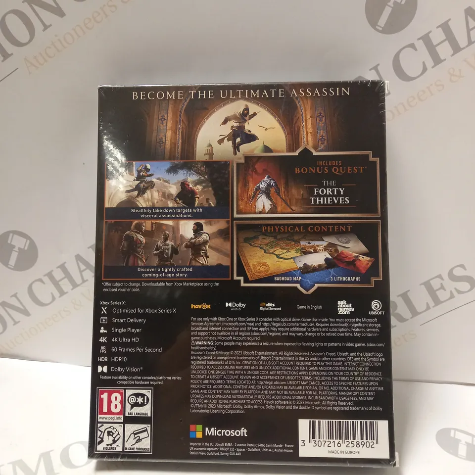 SEALED XBOX SERIES X & ONE ASSASSINS CREED MIRAGE LAUNCH EDITION