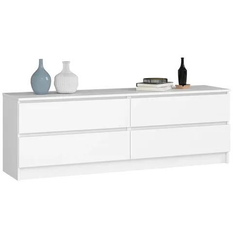 BOXED CHEST OF DRAWERS 17 STORIES K120 WHITE 4 DRAWERS H55 X D40CM [2 boxes]