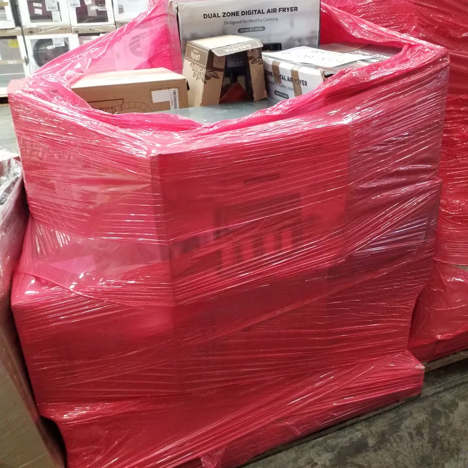 PALLET OF ASSORTED PRODUCTS INCLUDING DUAL ZONE DIGITAL AIR FRYER, VACUUM CLEANER, MINI FRIDGE