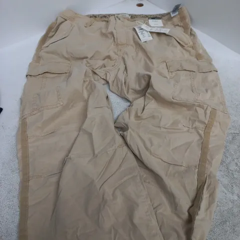 M&S OUTLET WOMEN'S CARGO TROUSERS – BEIGE, UK 22 REGULAR