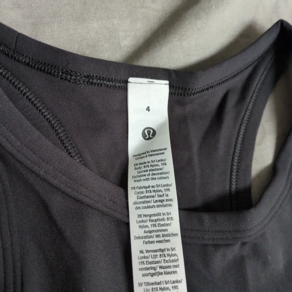 LULULEMON ALIGN WAIST-LENGTH RACERBACK TANK TOP – WOMEN, BLACK, UK 8 (US 4)