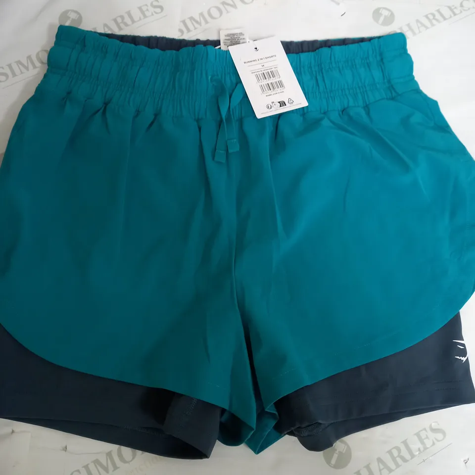 GYMSHARK RUNNING 2 IN 1 SHORTS - MEDIUM