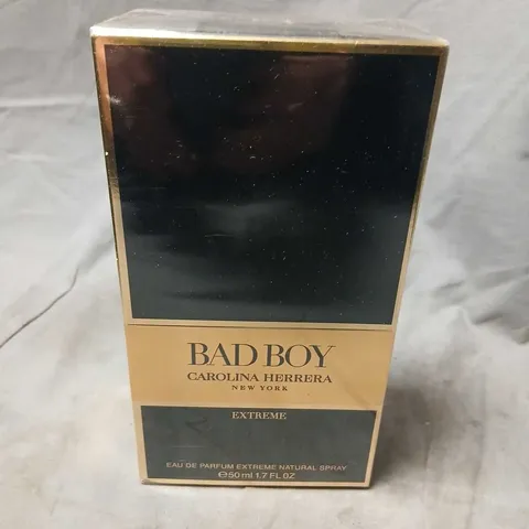 BOXED AND SEALED BADBOY CAROLINA HERRERA EXTREME EAU DE PARFUM 50ML