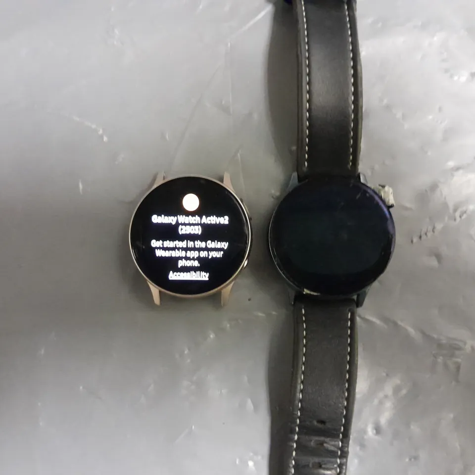 2 SAMSUNG GALAXY WATCH TO INCLUDE ACTIVE2 - ONE WITH STRAP AND ONE WITHOUT