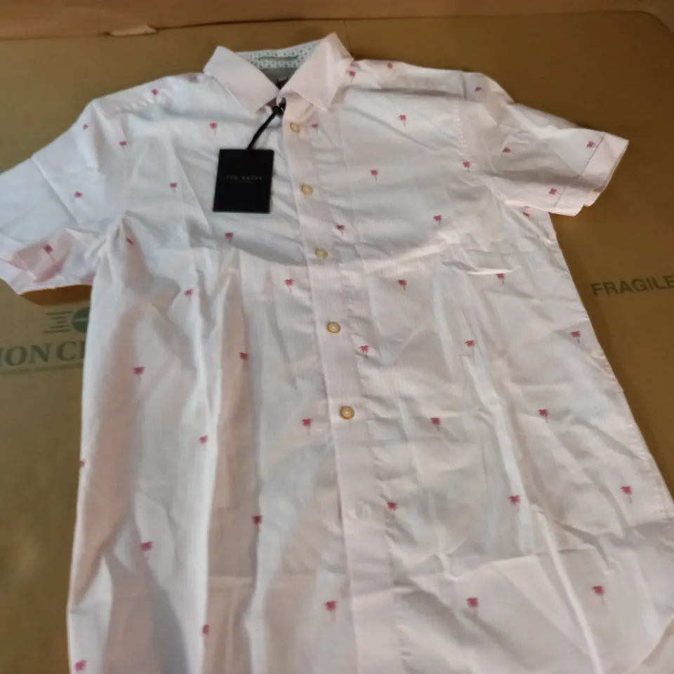 TED BAKER COTTON LINEN BLEND PRINTED SHIRT - 3