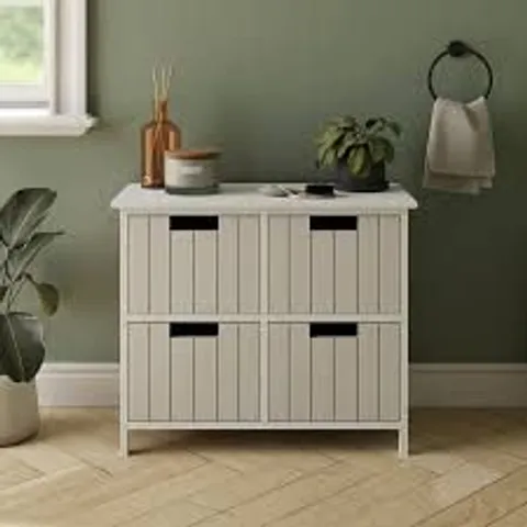 BOXED LILOU 4 DRAWER WIDE BATHROOM STORAGE UNIT (1 BOX)