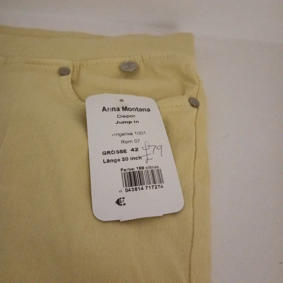 ANNA MONTANA ANGELIKA 10001 CITRUS TROUSERS UK 16 TAGGED