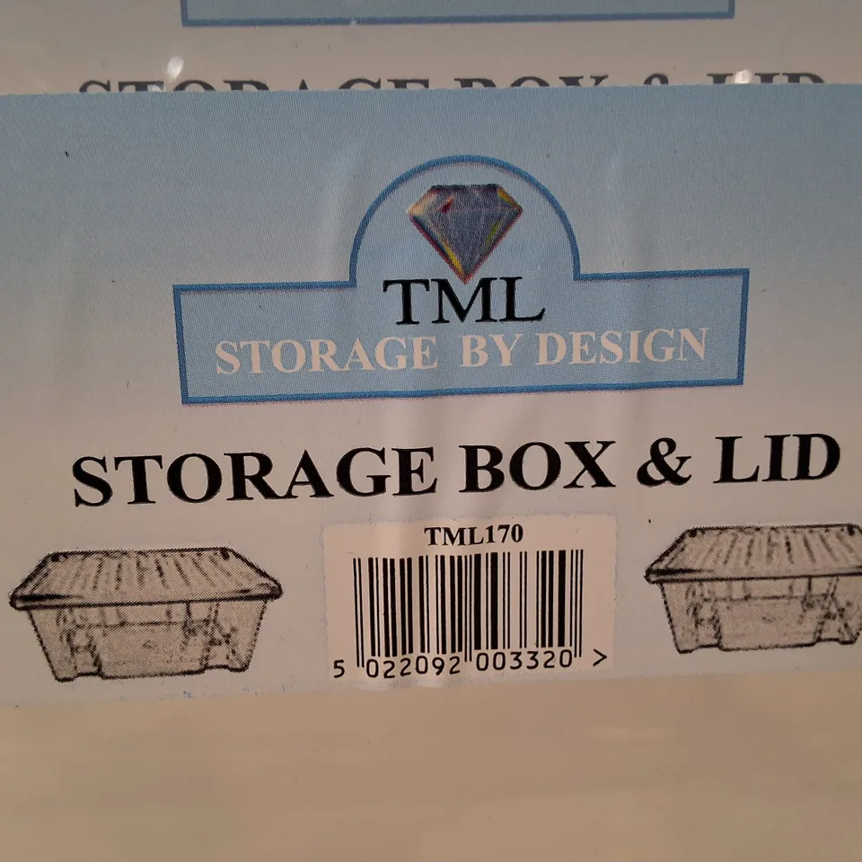 BOX CONTAINING 2 TML STORAGE BOXES & LIDS
