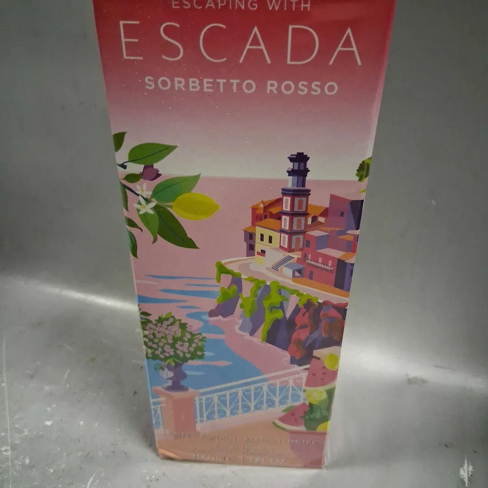 BOXED AND SEALED ESCAPING WITH SCADA SORBETTO ROSSO LIMITED EDITION EAU DE TOILETTE 100ML