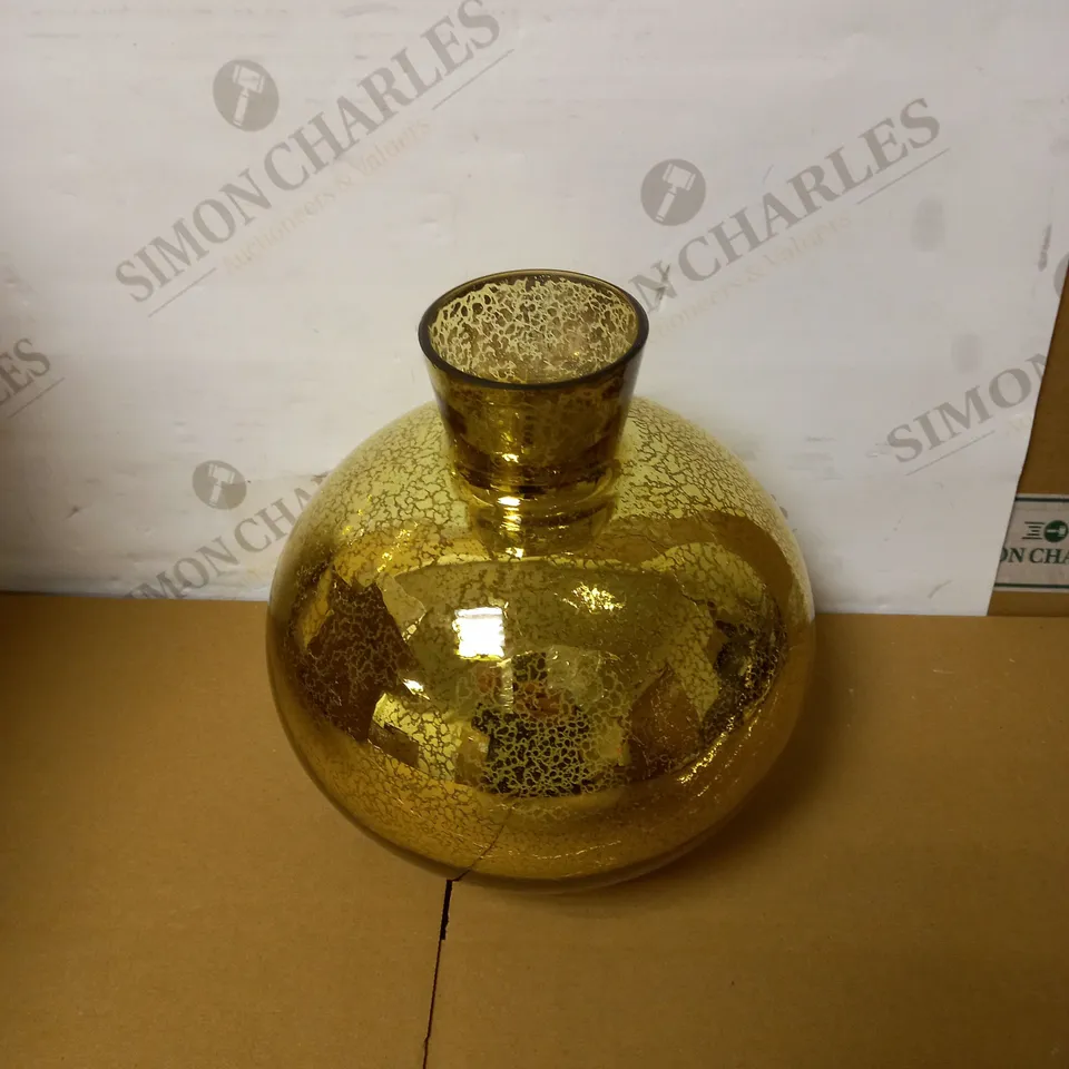 ALISON CORK PRELIT MERCURY GLASS VASE - ANTIQUE GOLD