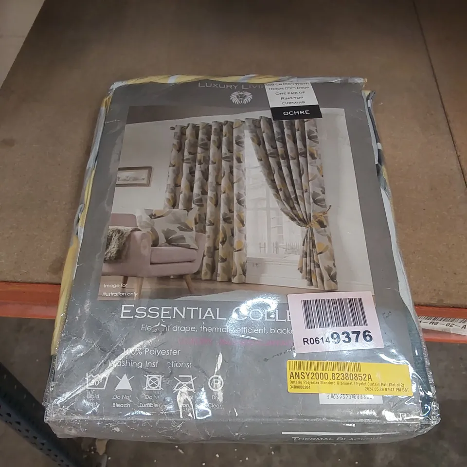 BAGGED ONTARIO AMSTERDAM EYELET CURTAINS - 168 x 183cm