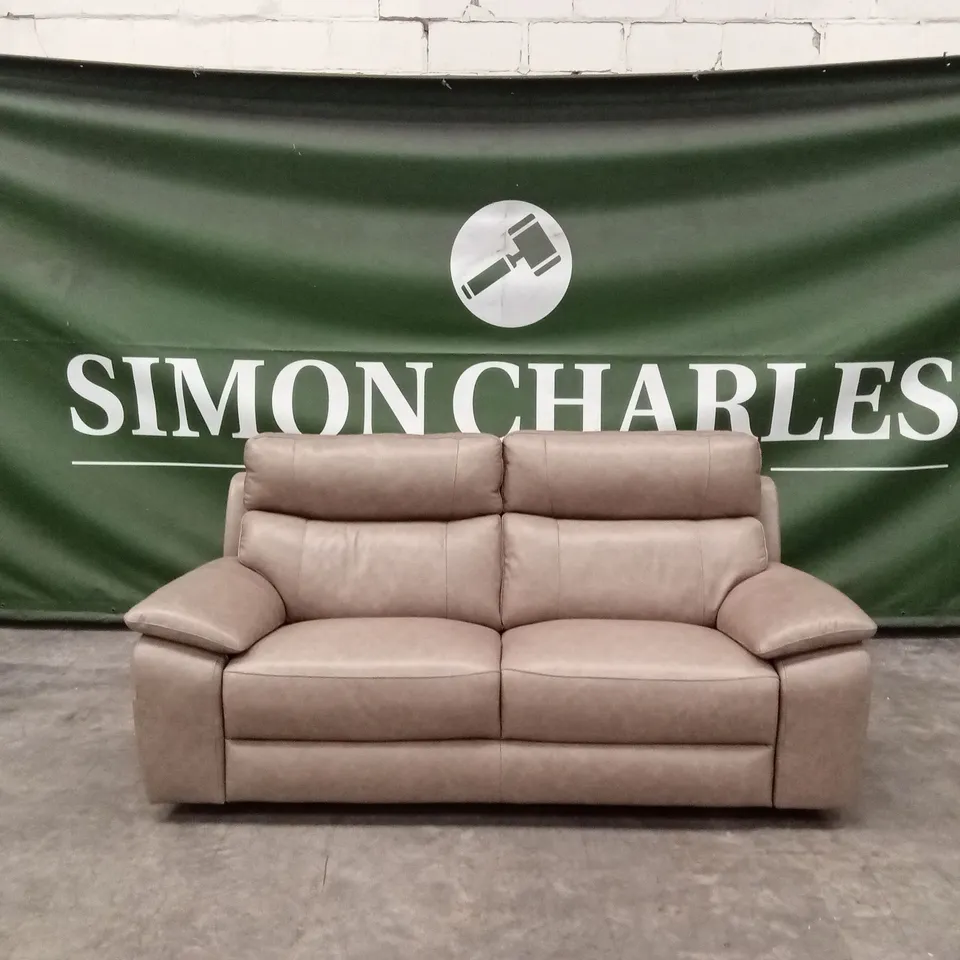 QUALITY DESIGNER ITALIAN MADE PATRIZIO 3 SEATER LEATHER SOFA