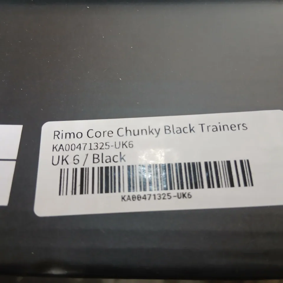 KOI RIMO CORE CHUNKY BLACK TRAINERS – UK6