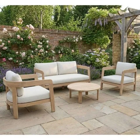 BOXED NORFOLK COLLECTION LENO LOUNGE SET IN ACACIA WOOD (1 BOX)