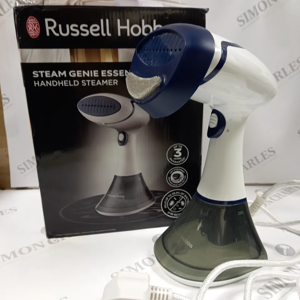BOXED RUSSELL HOBBS STEAM GENIE ESSENTIAL HANDHELD STEAMER 
