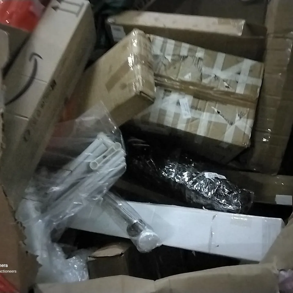 PALLET OF ASSORTED ITEMS INCLUDING MAGIC LIFE EXERCISE BIKE, HOMIDEC DRYING RACK, SHOE HAT STAND, ENYAA MOP & BUCKET, TOILET SEAT, ACCSTORE NON-WOVEN FABRIC WARDROBE 