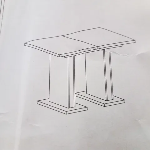 BOXED STOL TABLE TOP AND BASE GLOSS BIALY [2 BOXES]
