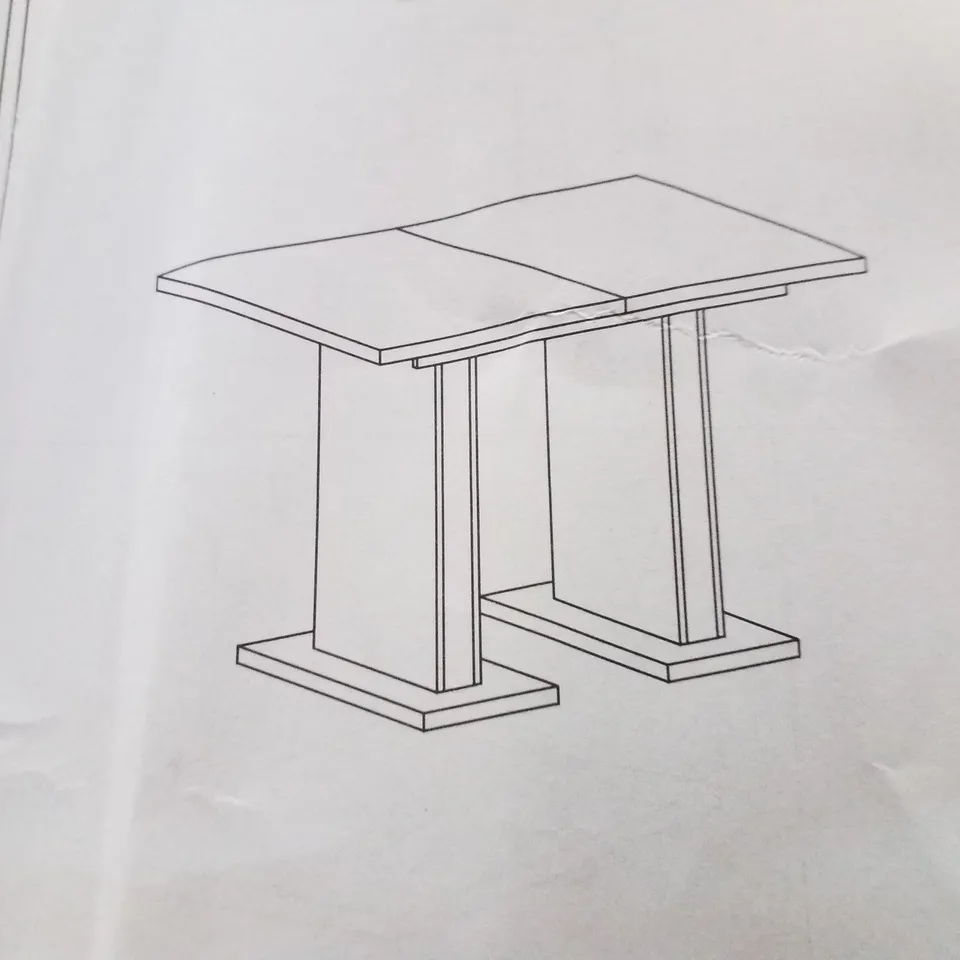 BOXED STOL TABLE TOP AND BASE GLOSS BIALY [2 BOXES]