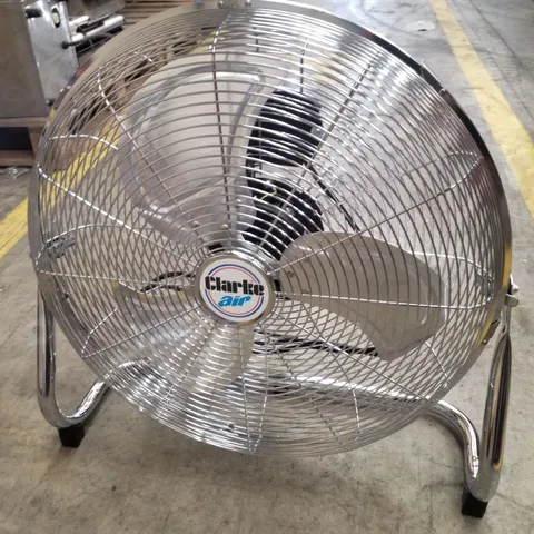 CLARKE CFF18C100 18" HIGH VELOCITY CHROME FLOOR FAN