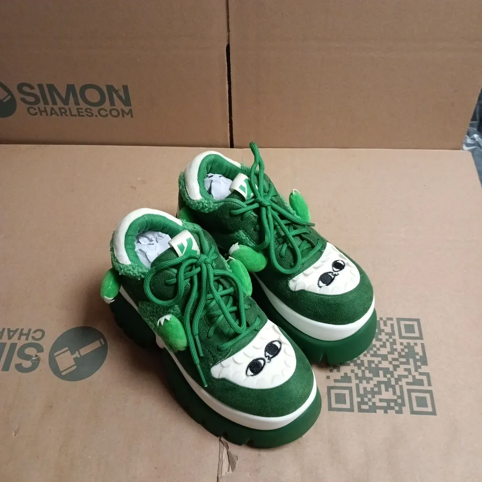 KOI BEANZILLA PLATFORM TRAINERS - GREEN, UK3 (KIDS)