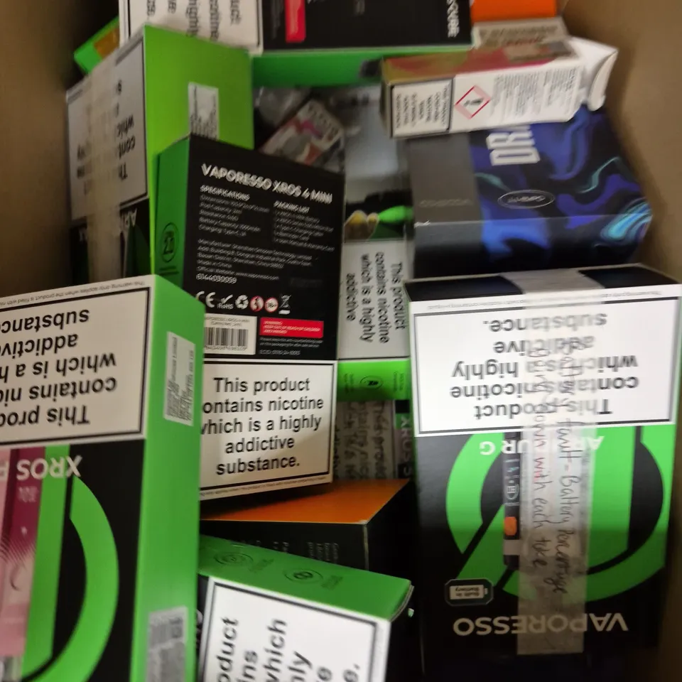 APPROXIMATELY 15 ASSORTED E-CIGARETTE PRODUCTS TO INCLUDE - ASPIRE, VAPORESSO, INNOKIN ETC 