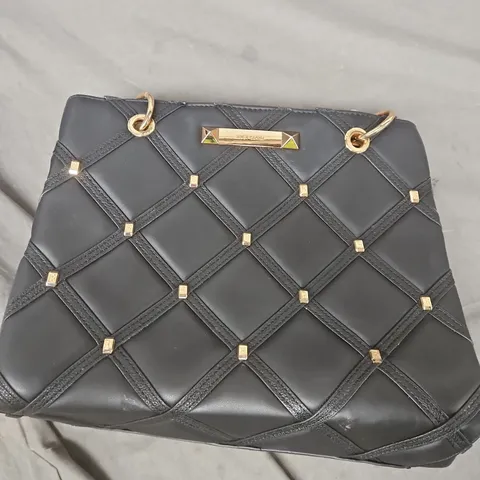 RIVER ISLAND BLACK QUILTED SHOULDER BAG 
