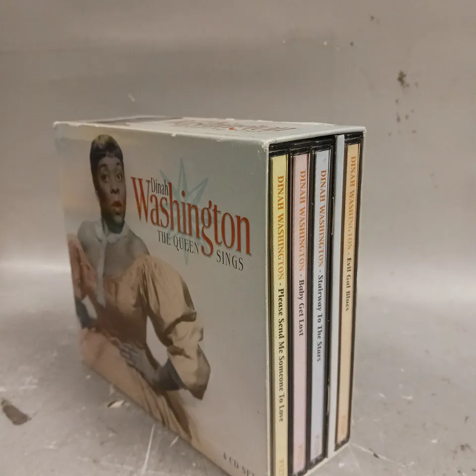 DINAH WASHINGTON THE QUEEN SINGS 4 CD BOX SET 