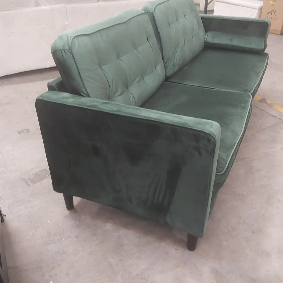 QUALITY DESIGNER 4 SEATER VELVET UPHOLSTERED SOFA